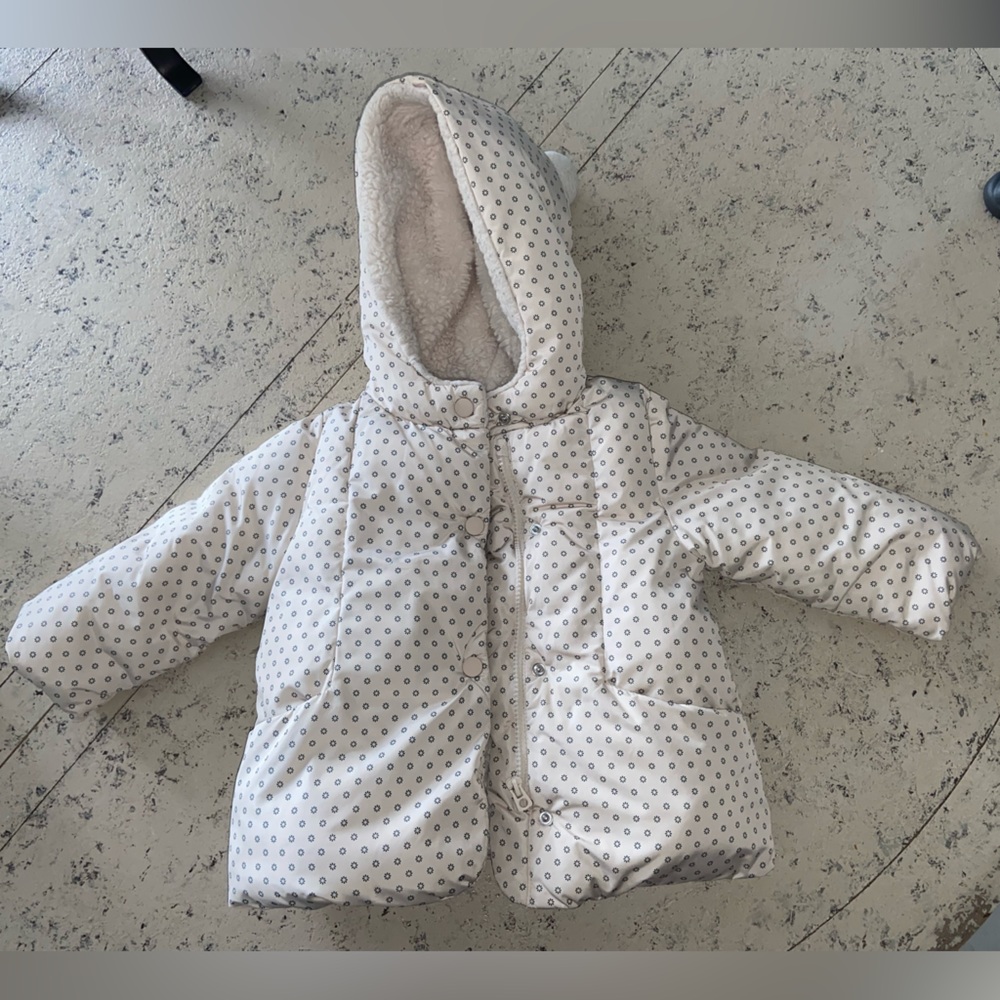 Zara baby 18-24 month old puffer jacket with floral